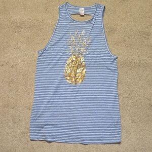 Xhilaration Blue and White Striped Beach Cover Up Dress